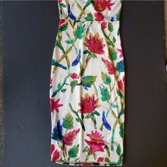 Zara Trafaluc Floral Felt Dress - Picture 9 of 9